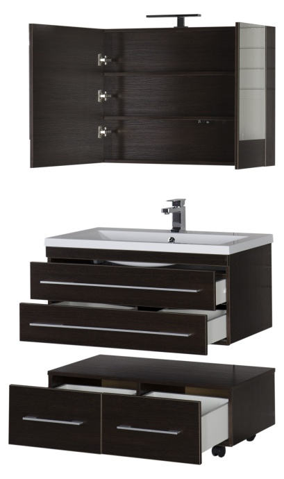 Зеркало-шкаф Aquanet Нота 90 камерино венге 159110 - 15