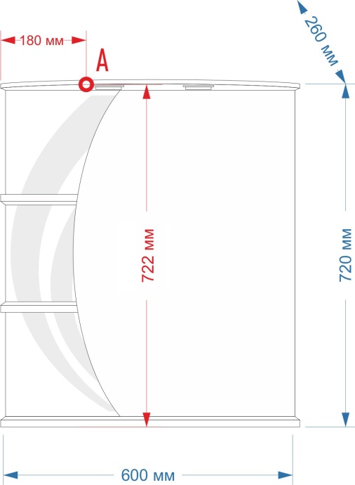 Мебель для ванной Misty Каролина 60 3 ящика L зеленое стекло - 11