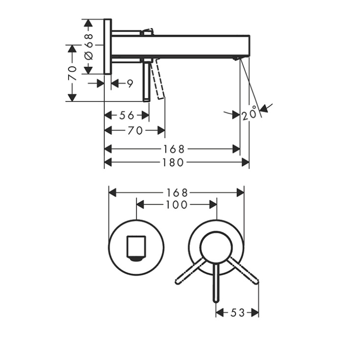 Смеситель для раковины Hansgrohe Finoris хром 76051000 - 1