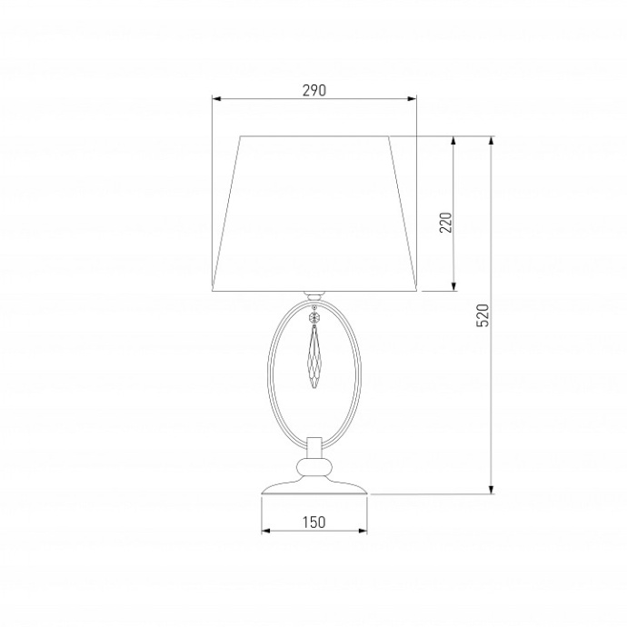 Настольная лампа декоративная Eurosvet Madera 01055/1 хром/прозрачный хрусталь Strotskis - 2