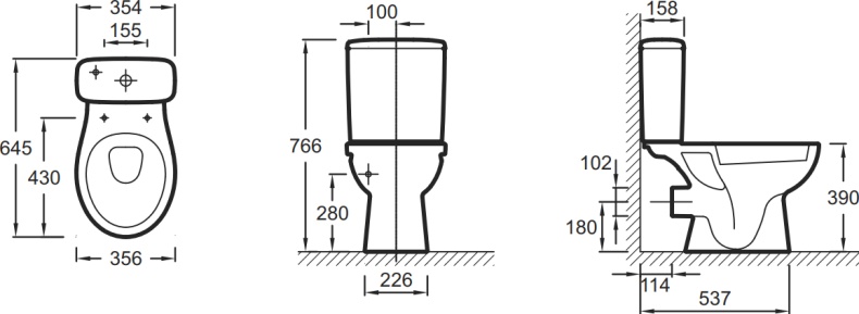 Унитаз-компакт Jacob Delafon Patio UJV102-00 - 4
