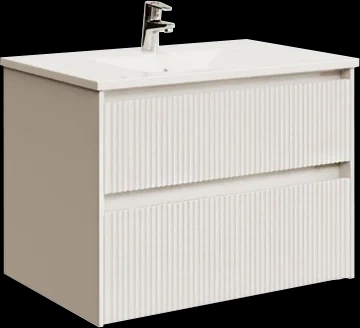 Тумба с раковиной Sanvit Рольф-2 70 белый глянец - 0