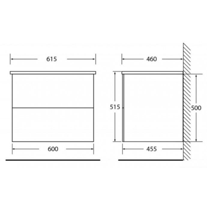 Тумба под раковину BelBagno Etna 60 светлое дерево ETNA-600-2C-SO-WO-P - 2