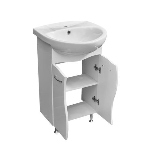 Тумба под раковину напольная Stella Polar Волна 50 белая SP-00001146 - 1