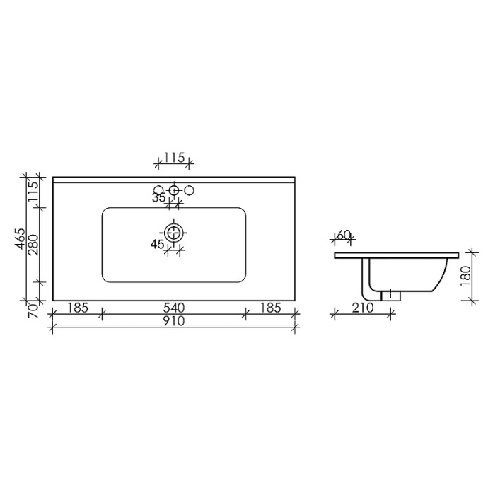 Накладная раковина Ceramica Nova Element 91х46 черная матовая CN7002MB - 1