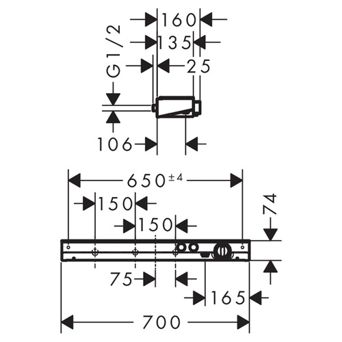 Смеситель для душа Hansgrohe  хром  13184400 - 3