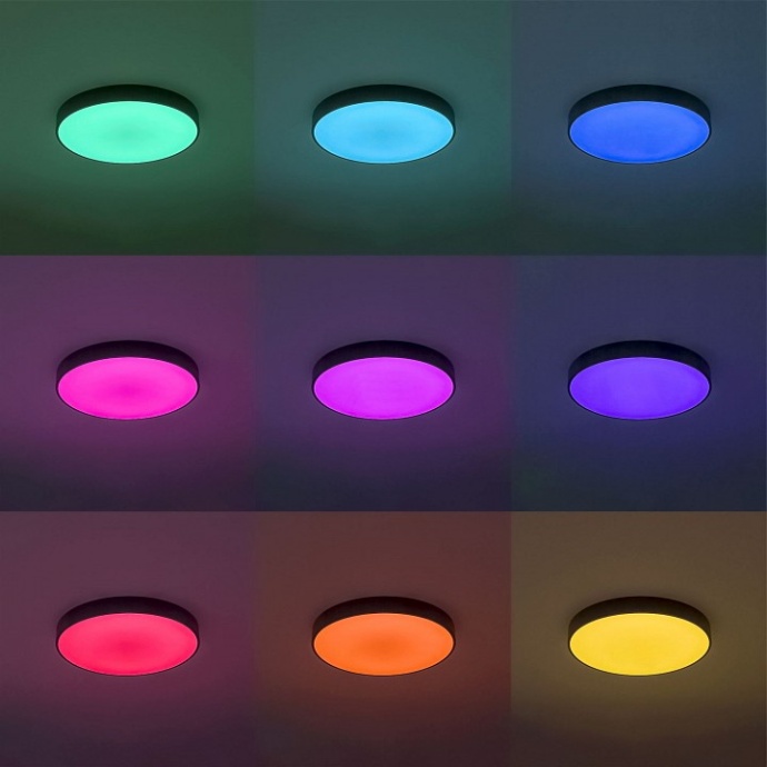 Потолочный светодиодный светильник с пультом ДУ Citilux Купер RGB Черный CL72470G1 - 5