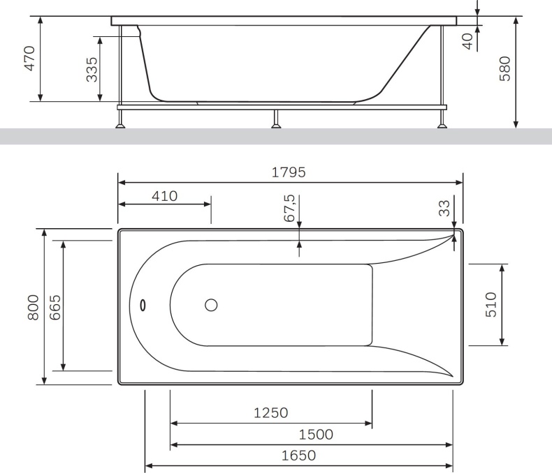 Акриловая ванна AM.PM Inspire V2.0 180х80 W52A-180-080W-A - 6