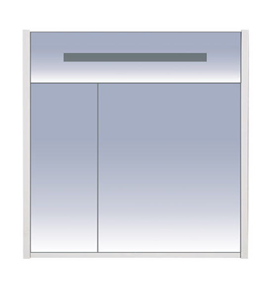 Джулия - 85 Шкаф салатовый зеркальный Л-Джу04085-0710 - 1
