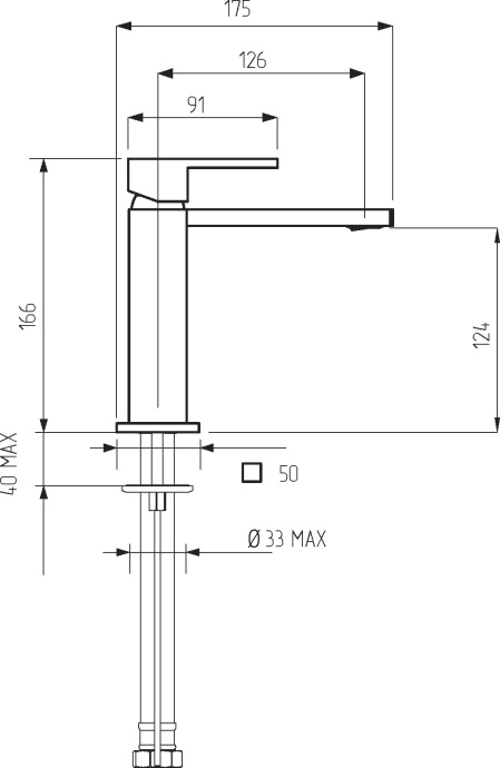 Смеситель для раковины Migliore Kvant 30434 черный - 1