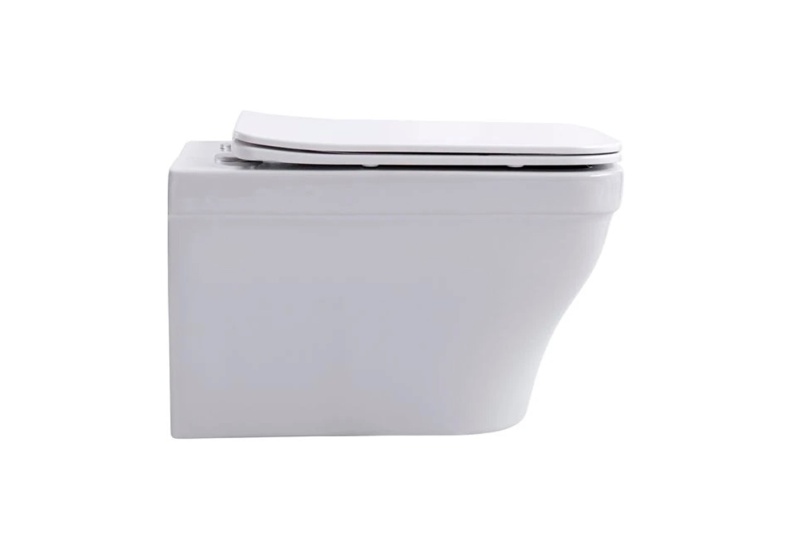 Унитаз подвесной безободковый AQUATEK АМАДЕО 515*370*315 мм, тонкое сиденье с механизмом плавного закрывания, крепеж AQ1163-00 - 3