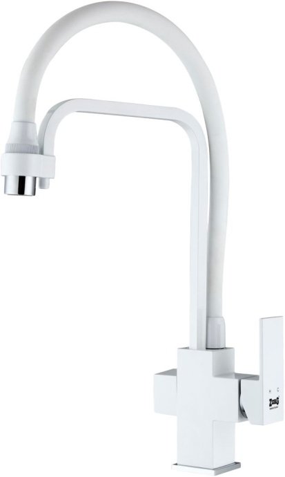 Смеситель Zorg Sanitary ZR 341-8 YF White для кухонной мойки - 0