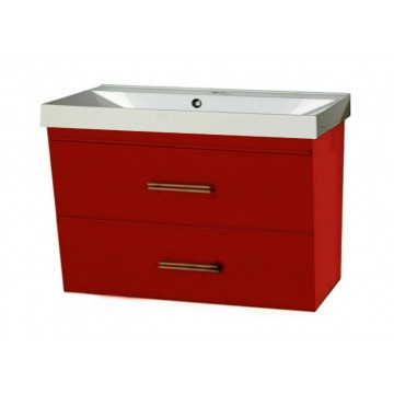 Тумба под раковину Misty Онтарио 60 красная глянцевая Л-Онт01060-0414ПКо2Я - 0