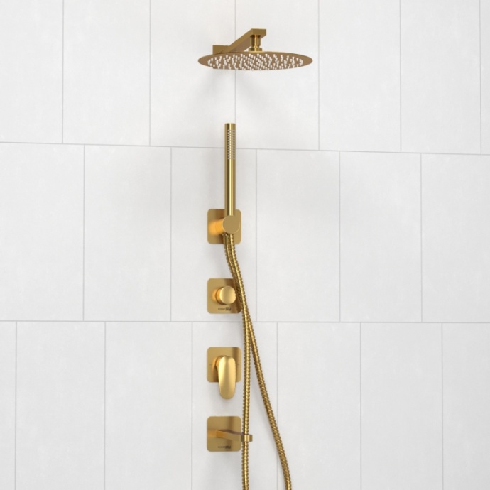 A3651.283.284.180.259.285.194.286 Встраиваемый комплект для ванны с верхней душевой насадкой, лейкой - 1