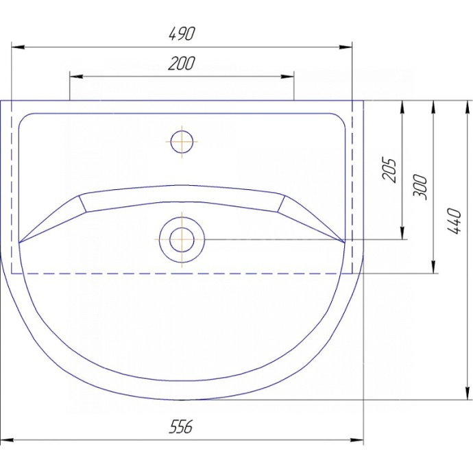 Раковина накладная Stella Polar Уют 55 белая SD-00000065 - 1