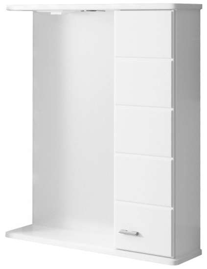 Зеркало-шкаф Санта Омега 60 R с подсветкой белый 107004 - 0