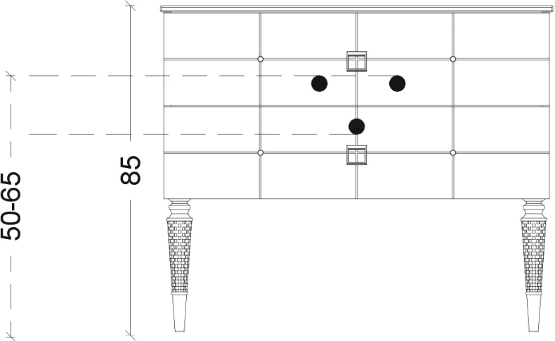 Тумба под раковину Armadi Art Vallessi Avangarde Piazza 100 белый - золото 841-100-WG - 4