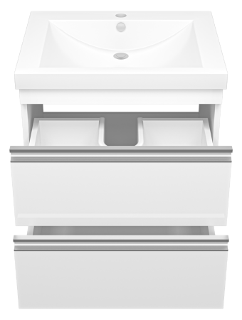 Тумба под раковину Misty Ингрид 60 белая глянцевая П-Инг-01060-011П2Я - 1