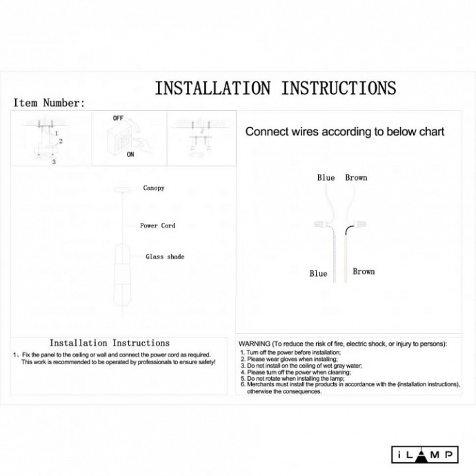 Подвесной светильник iLamp Drop 8121P WH - 1