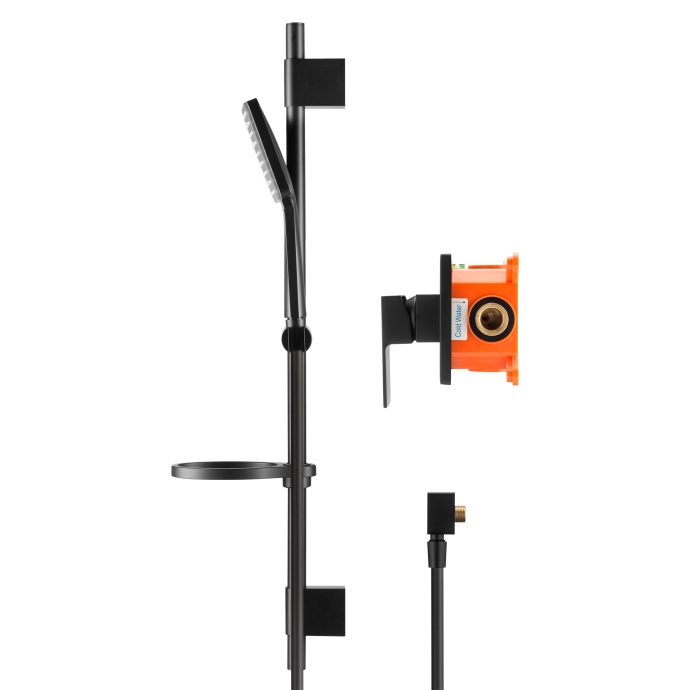 Swedbe Platta Душевой комплект со встроенным смесителем с монтажным боксом, цвет: черный 5553B - 6