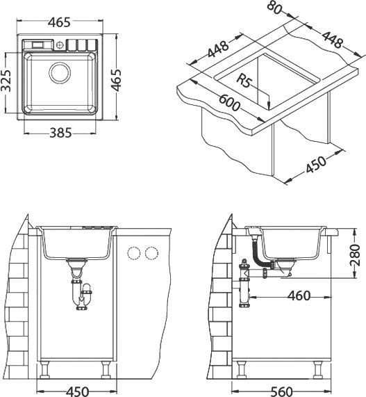 Мойка кухонная Alveus Niagara Granital 20 arctic 1100885 - 1