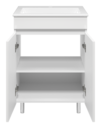 Тумба под раковину Misty Енисей 60 белая глянцевая Э-Ени01060-012 - 1