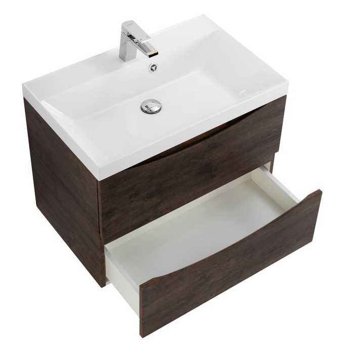 Тумба с раковиной Belbagno Marino 70 темное дерево  - 6