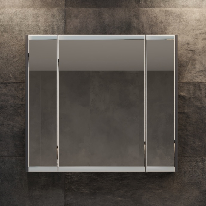 Зеркало-шкаф STWORKI Кронборг 90 см , навесной , в стиле лофт , черная , левый , прямоугольный 1A262202KB820 - 0