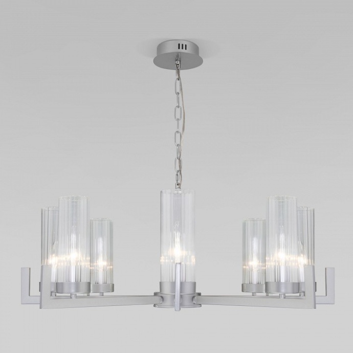 Подвесная люстра Eurosvet Arganie 60133/8 серебро - 2