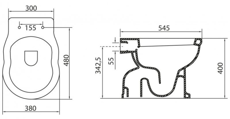 Чаша для унитаза BelBagno Boheme BB115CBS - 1