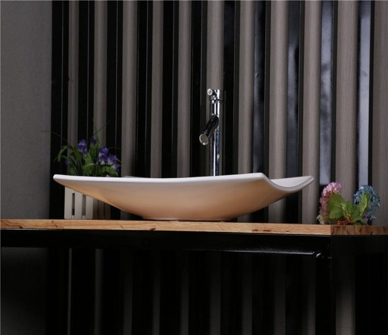 Раковина накладная CeramaLux N 68 см белый  78123В - 3