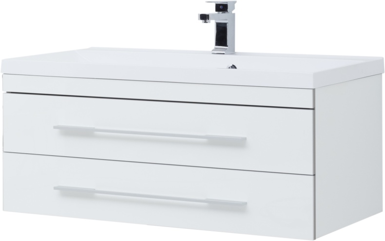 Тумба с раковиной Aquanet Верона 100 подвесная белая - 5