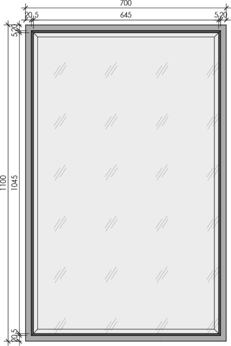 Зеркало Armadi Art Monaco 70х110 с подсветкой черный - золото 566-BG - 4