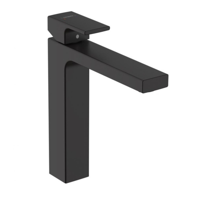 Смеситель для раковины Hansgrohe Vernis Shape с донным клапаном чёрный матовый 71562670 - 0