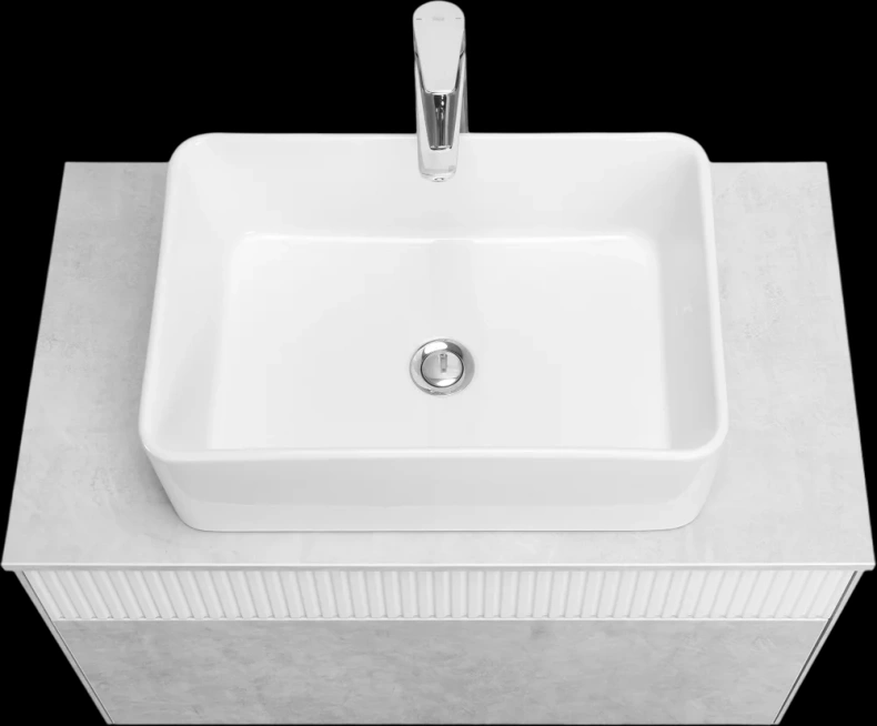 Комплект мебели Aquaton Марбл 80 белый-серый - 3