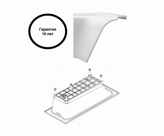 Ванна из искусственного камня Jacob Delafon Elite 170x70 E6D030RU-00 - 4