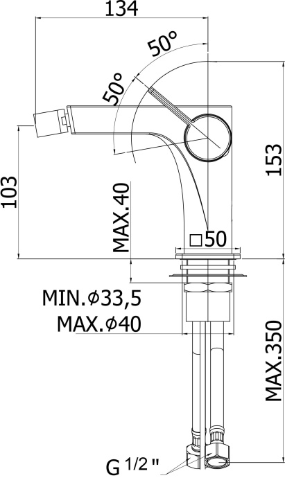Смеситель Paffoni Rock RO131CR для биде - 1