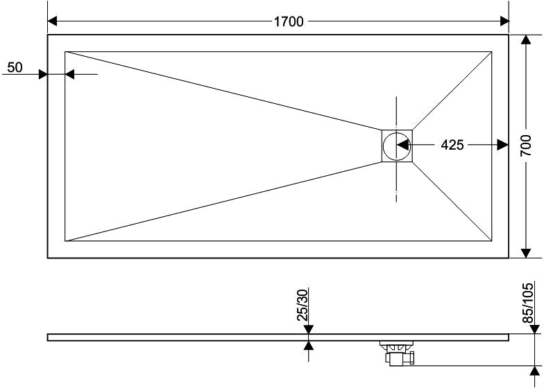 Душевой поддон прямоугольный RGW ST-G 16152717-02 - 4