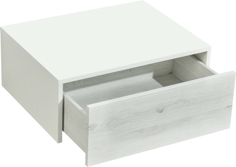 Тумба подвесная Aquaton Сакура 60 белый-светлое дерево 1A220403SKW80 - 1