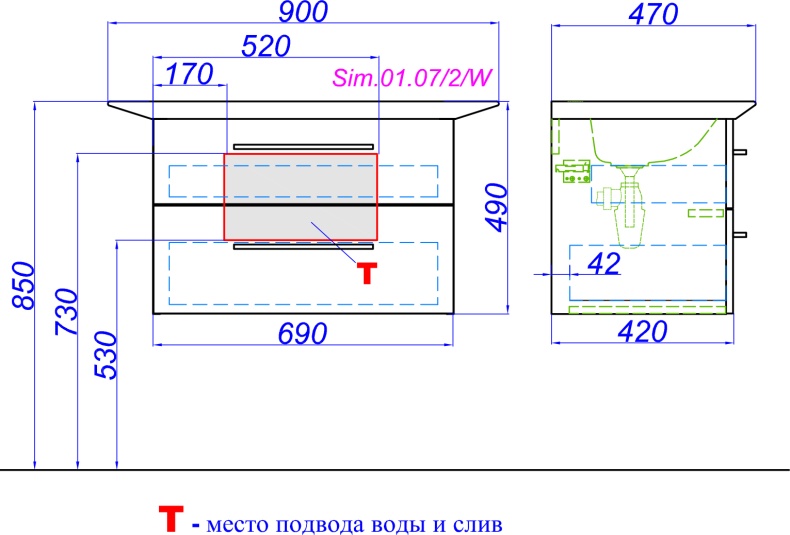 Мебель для ванной Aqwella 5 stars Symphony белая - 10