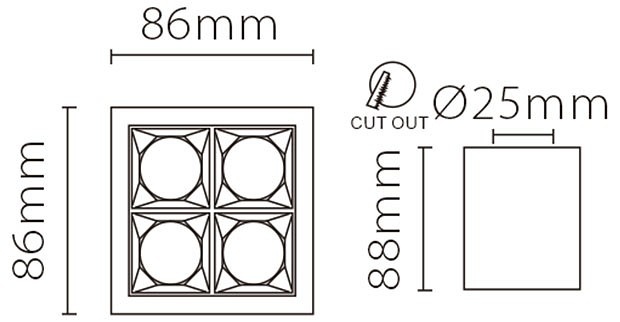 Накладной светильник Fiberli XC002 12120204 - 1