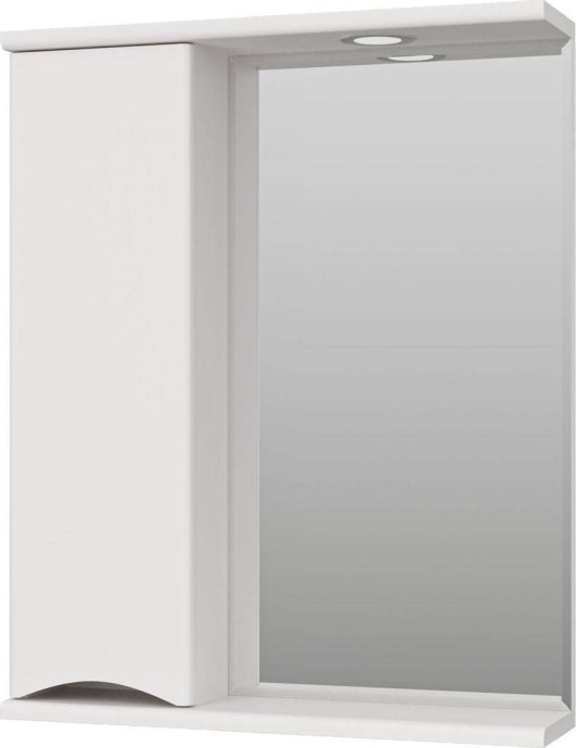 Зеркало-шкаф Misty Атлантик 60 L белый с подсветкой  П-Атл-4060-010Л - 0