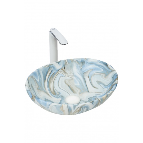 Раковина накладная Weltwasser WW Elbach 3078 M814 41 голубой  10000004551 - 0