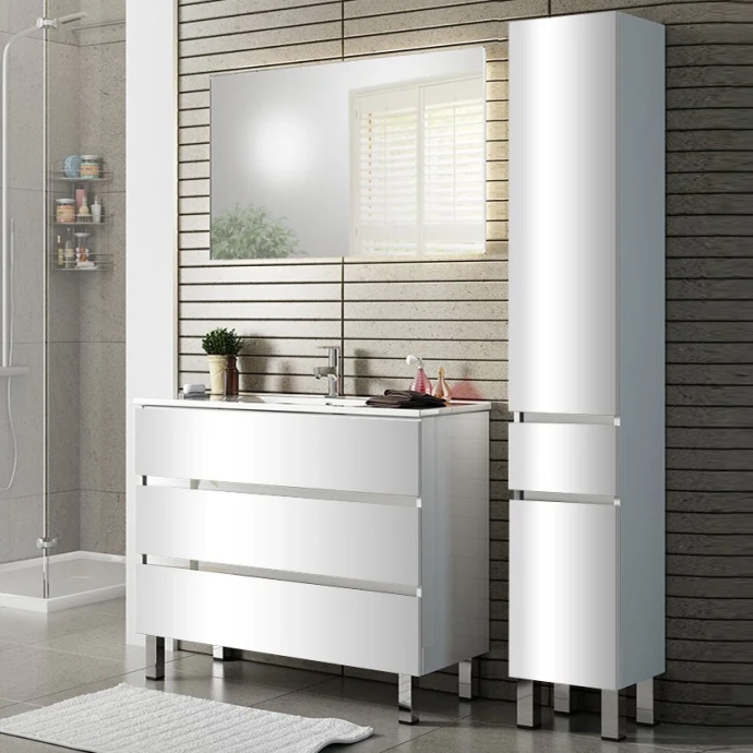 Тумба с раковиной Sanvit Кубэ-3 70 белый глянец - 1