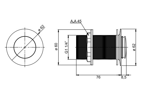Донный клапан GPD хром PUP02 - 1