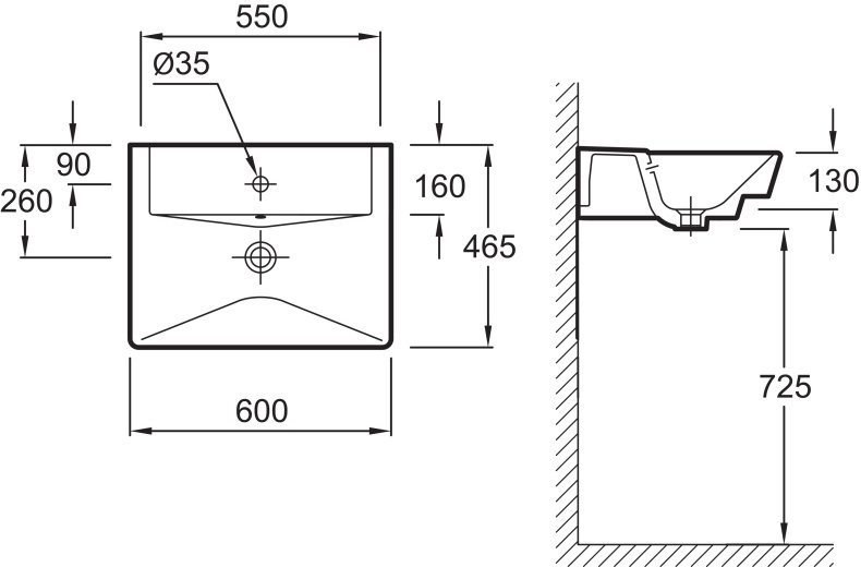 Мебель для ванной Jacob Delafon Reve 60 светло-коричневая, 2 ящика - 8