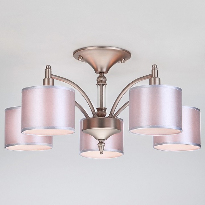 Люстра на штанге Eurosvet Adagio 60080/5 сатин-никель - 0