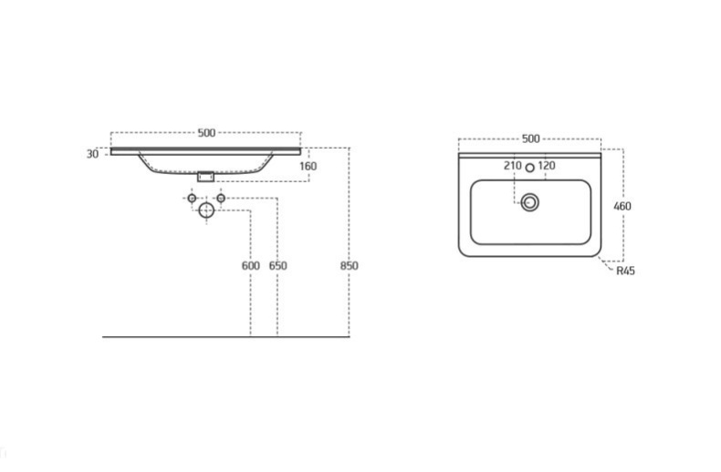 Тумба с раковиной BelBagno Albano 50 темное дерево - 10
