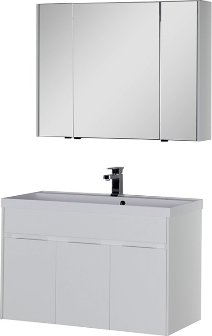 Мебель для ванной Aquanet Латина 100 белая - 0