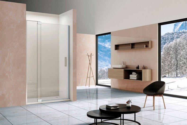 Душевая дверь в нишу Vincea Extra VDP-1E8090CL 80/90 см, стекло прозрачное, хром - 1